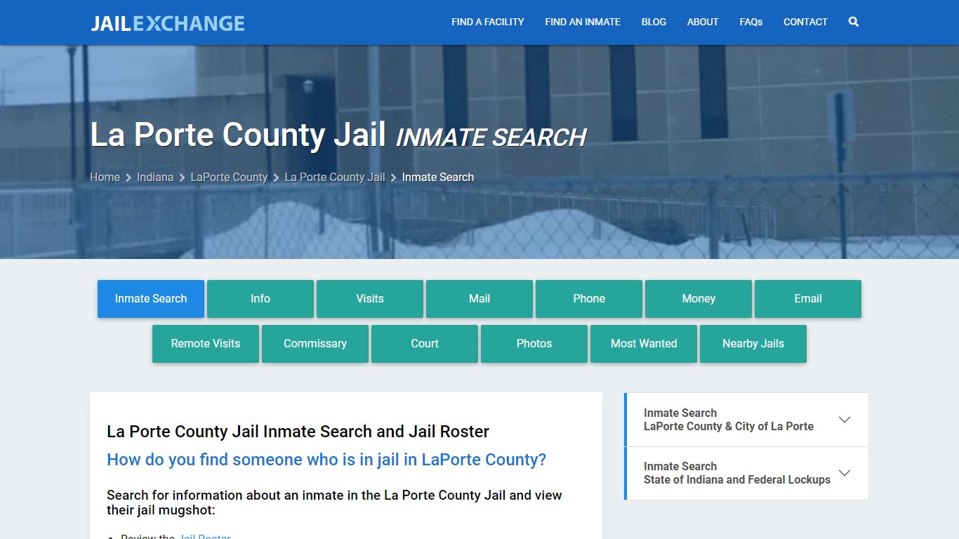 Inmate Search: Roster & Mugshots - La Porte County Jail, IN